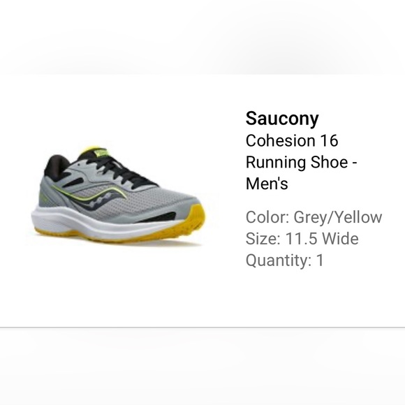 Saucony Cohesion 16 Men’s Running Shoe Size 11.5 Wide - Picture 5 of 5